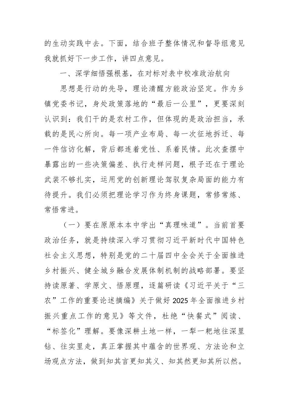 （4篇）2025年民主生活会主题讲话材料汇编.docx_第2页