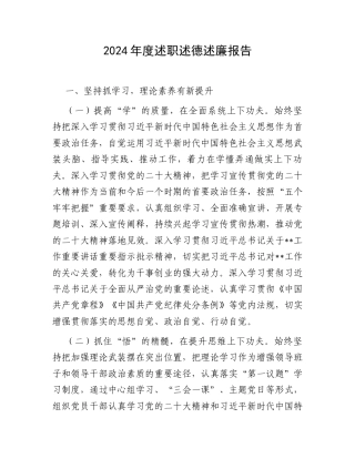 2024年度述职述德述廉报告.docx