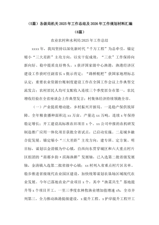 （5篇）各级局机关2025年工作总结及2026年工作规划材料汇编.docx