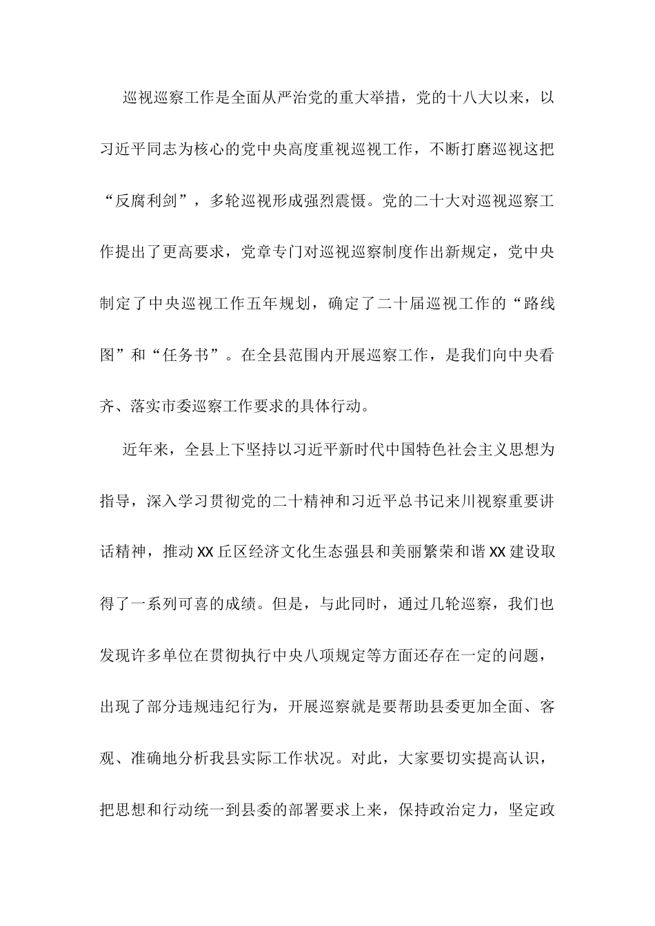 在乡村振兴领域专项巡察工作汇报会上的讲话.docx_第2页