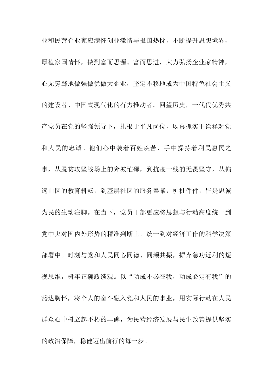 交流发言：以拳拳之心，为民营经济与民生发展赋能.docx_第2页