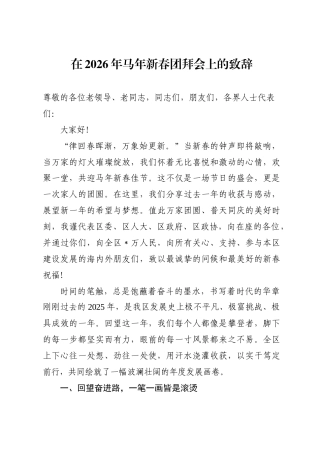 在2026年马年新春团拜会上的致辞.doc