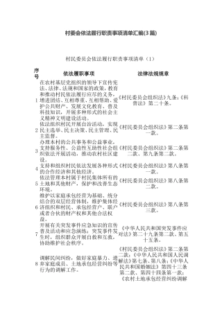 村委会依法履行职责事项清单汇编(3篇).doc