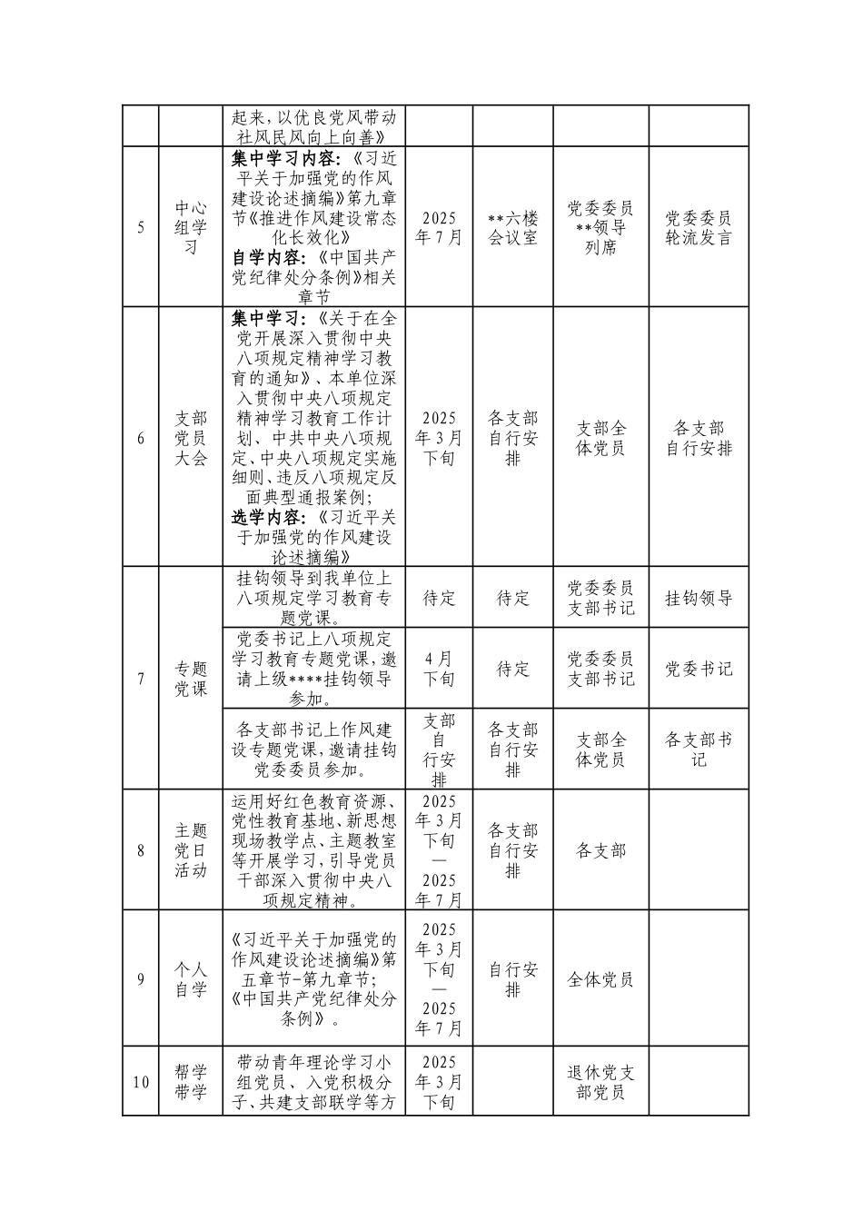 深入贯彻中央八项规定精神学习教育学习计划（含具体学习章节）.doc_第2页