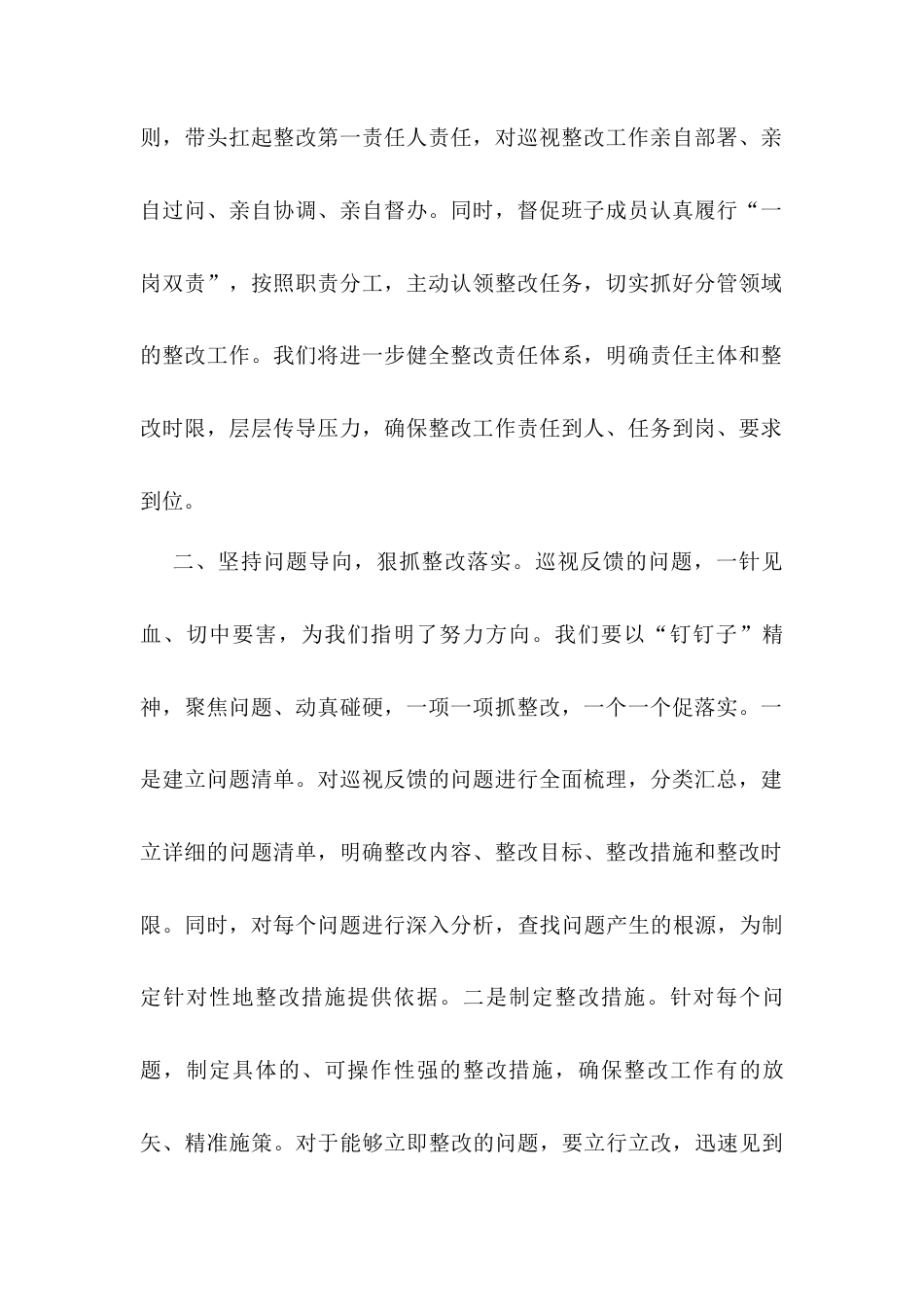 在巡视整改专题民主生活会上的表态发言稿.docx_第2页