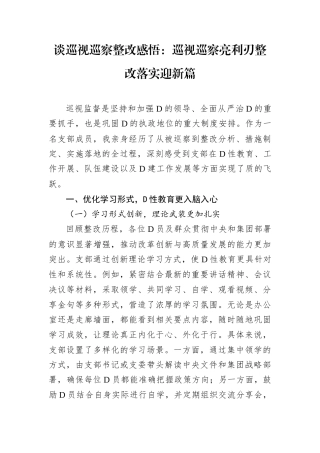 谈巡视巡察整改感悟.docx