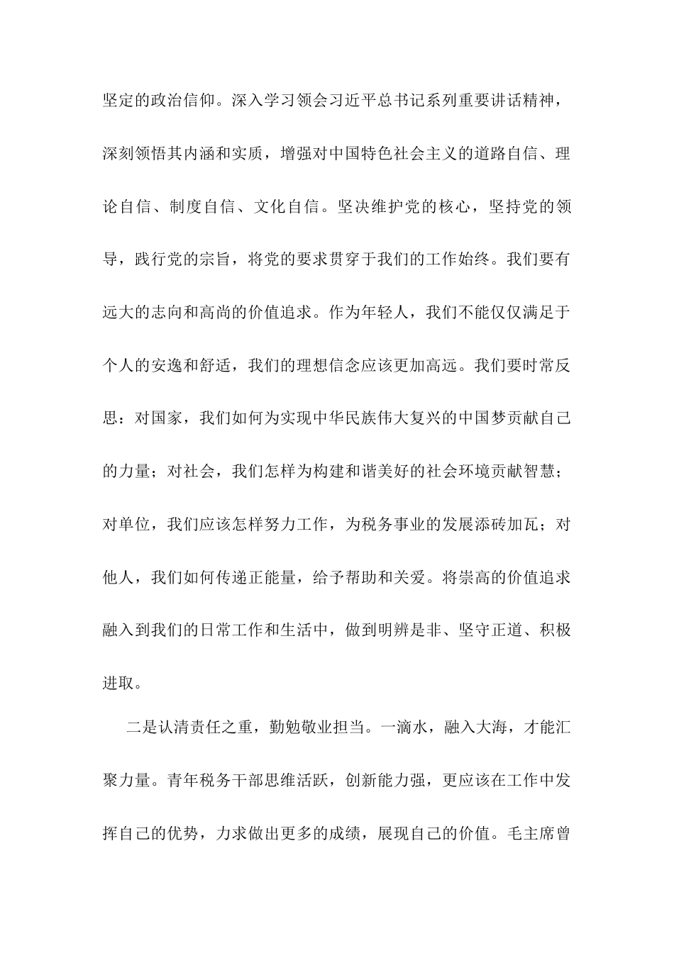 研讨发言：税务局青年代表在五四青年座谈会上的发言.docx_第2页