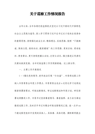 巡察工作情况报告.doc