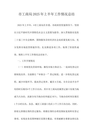 市工商局2025年上半年工作情况总结.docx