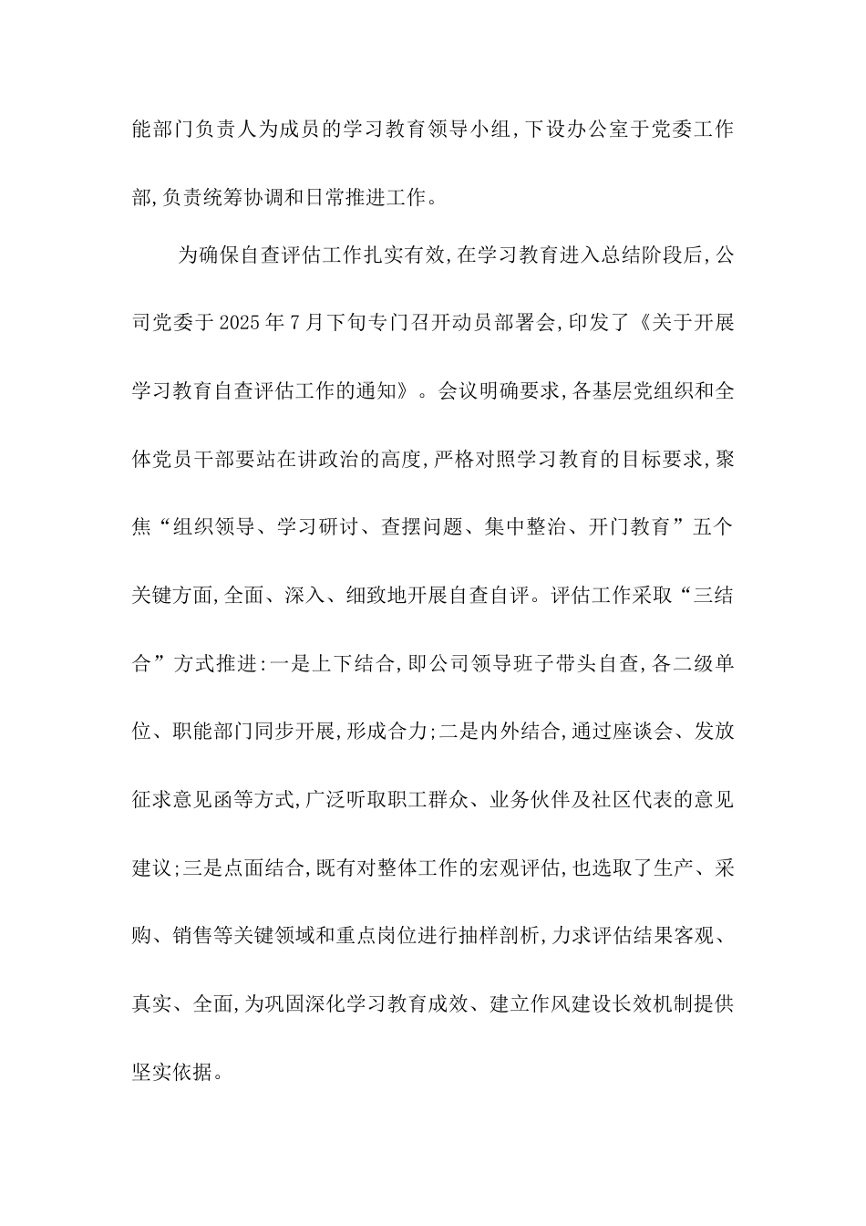 国企学习教育自查评估报告（精品）.docx_第2页