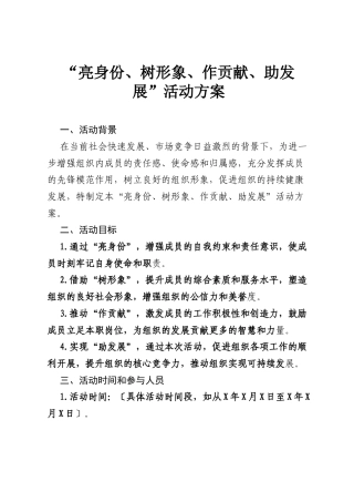 “亮身份、树形象、作贡献、助发展”活动方案.docx