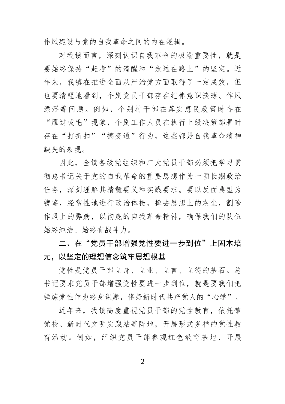 研讨发言：理论学习中心组学习会（五个进一步到位）（乡镇）.docx_第2页