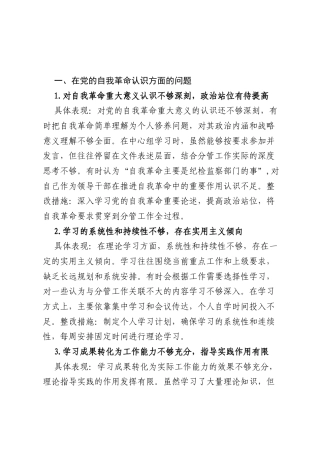 2025领导干部深入贯彻学习教育个人对照查摆问题清单（新增5方面）.docx