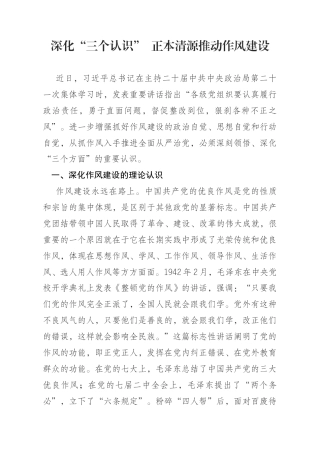 深化“三个认识”正本清源推动作风建设（202507）.docx
