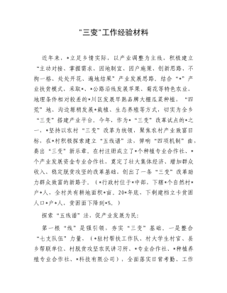 乡镇”三变”工作经验.docx
