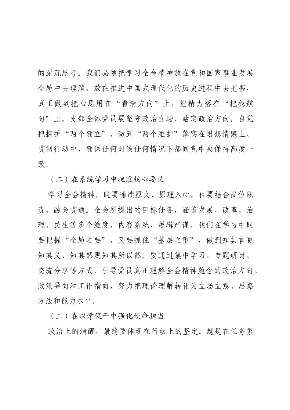 2025年党支部书记学习党的二十届四中全会精神研讨发言心得.docx_第2页