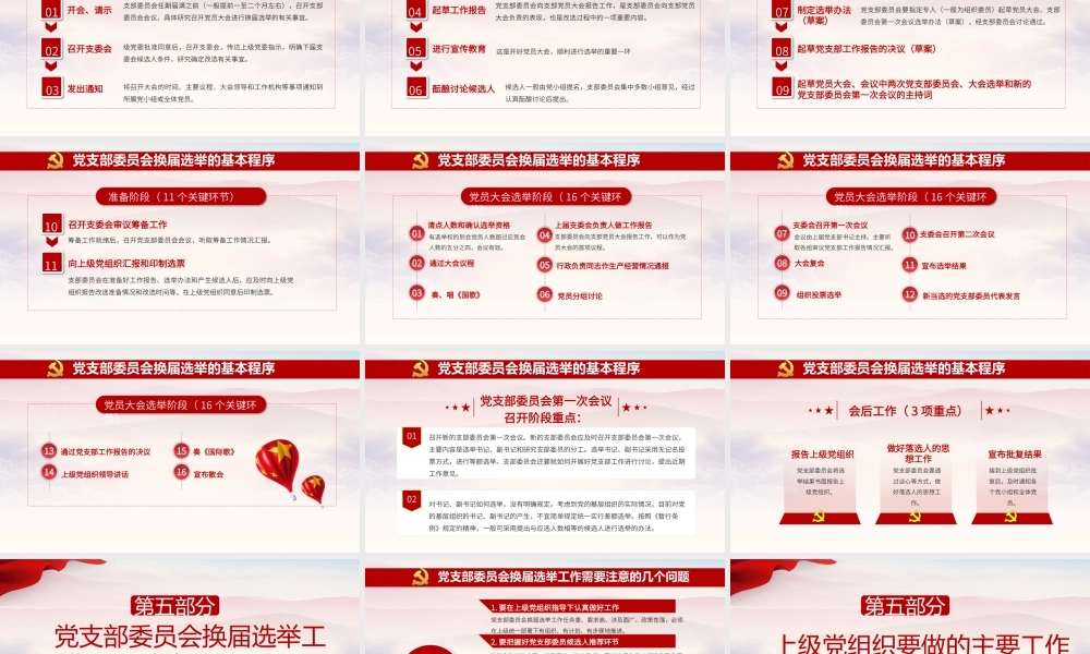 党支部换届选举工作流程党建PPT.pptx