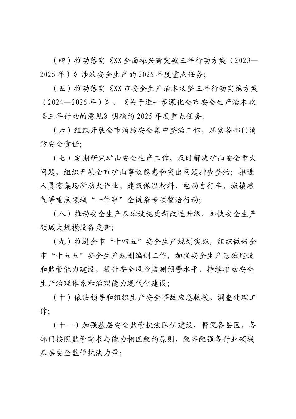 市政府领导班子成员2025年度安全生产重点任务清单.docx_第2页
