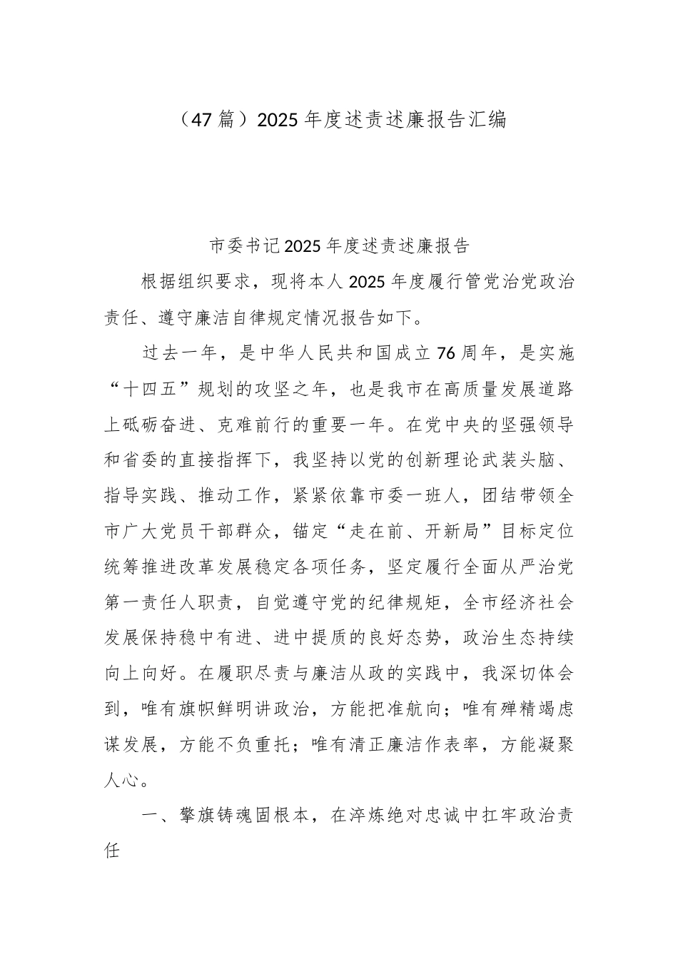 2025年度述责述廉报告汇编.docx_第1页