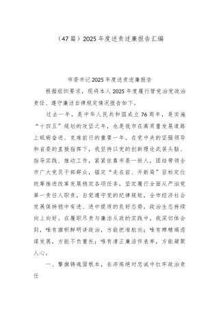 2025年度述责述廉报告汇编.docx