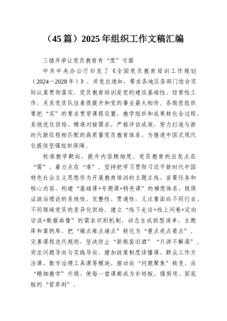 （45篇）2025年组织工作文稿汇编.docx