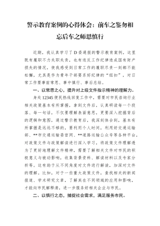 警示教育案例的心得体会.docx