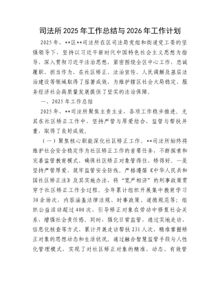 司法所2025年工作总结与2026年工作计划.docx
