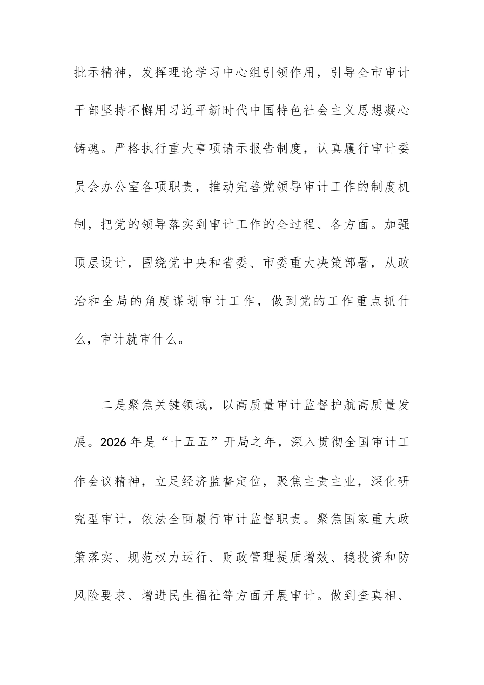 XX市审计局2026年工作计划.docx_第2页