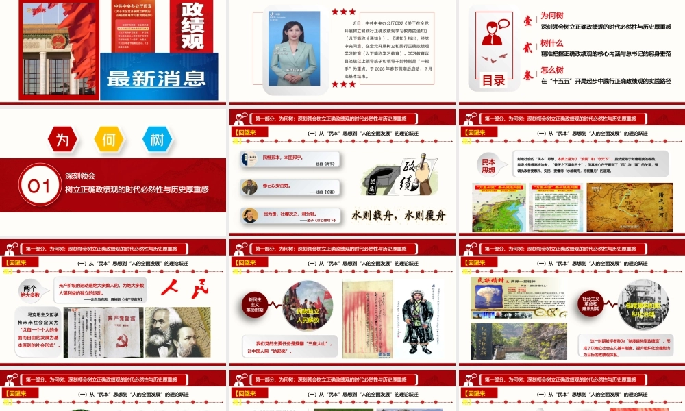 （字数3.2万字，72页PPT，微视频5个）PPT+讲稿：牢固树立和践行正确政绩观，在十五五开局中书写初心答卷.pptx