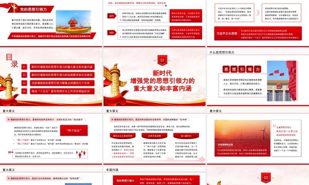 PPT+讲稿：全面深刻理解和把握“增强党的思想引领力”.pptx