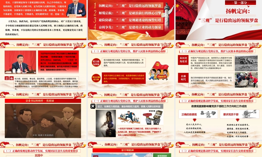 （1万字+61页PPT+9微视频）PPT+讲稿：筑牢正确权力观政绩观事业观，在新征程中彰显党员干部价值追求--新时代党员干部的逐梦征程与价值答卷.pptx