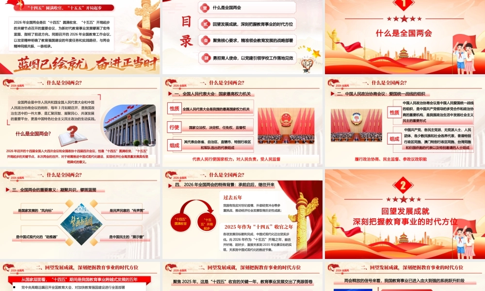 （29版，1.1万字讲稿）深学细悟两会精神 勇担教育育人使命 以党建引领学校高质量发展新征程.pptx