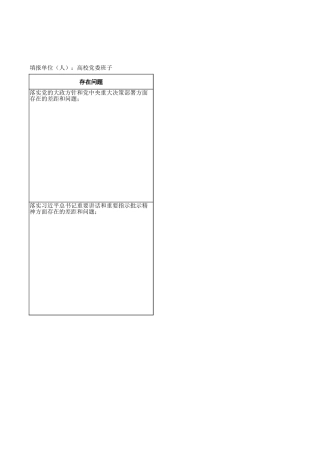高校党委班子学习教育查摆问题清单（16方面）表格.xlsx