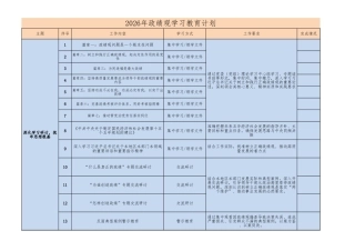 2026年政绩观学习教育计划.xlsx
