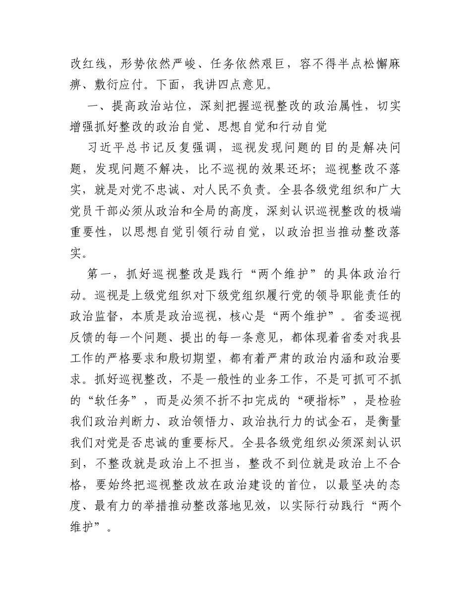 在县委省委巡视整改工作推进会议上的讲话.docx_第2页