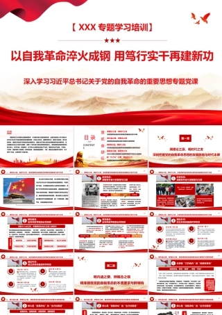 （40版，1.4万字讲稿）PPT+讲稿：以自我革命淬火成钢,用笃行实干再建新功​​——深入学习习近平总书记关于党的自我革命的重要思想专题党课.pptx