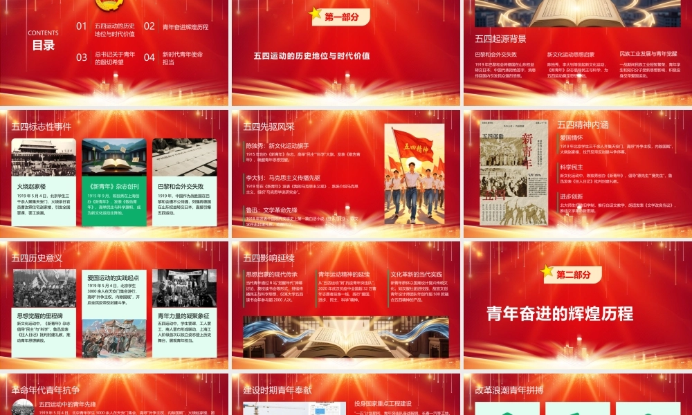 （48版，2700字讲稿）PPT+讲稿：传承五四精神 争当时代先锋—五四青年节党（团）课主题宣讲.pptx