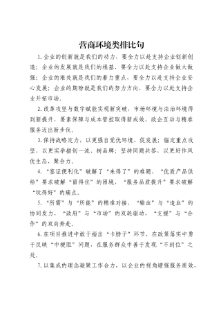 营商环境类排比句（2026年4月28日）.docx