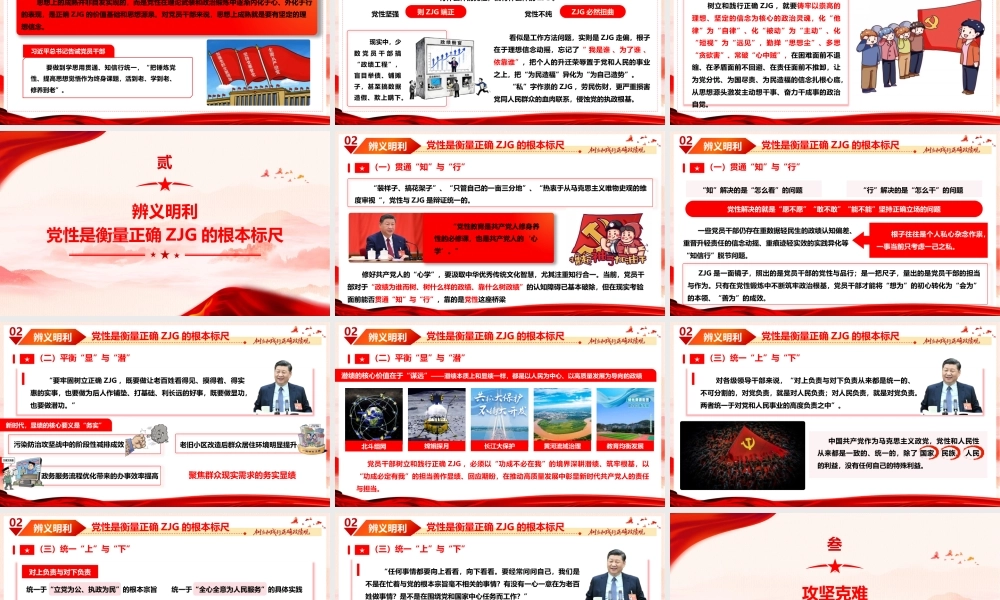 2026年ZJG学习教育党课PPT：以坚强党性树立和践行正确ZJG.pptx