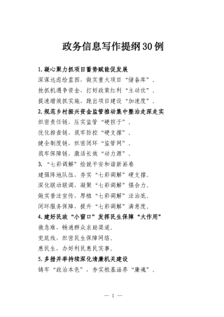 政务信息写作提纲30例.docx