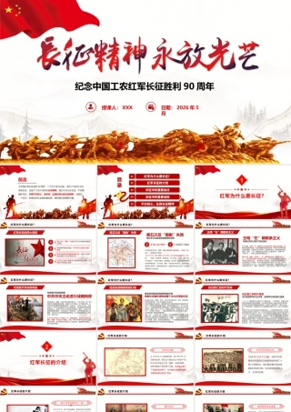 2026年精品党课：不忘初心，传承好、弘扬好伟大的长征精神.pptx