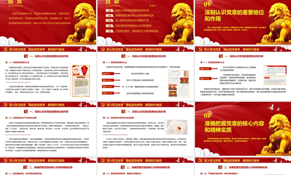 深入学习党章强化党性修养 勇担时代使命.pptx