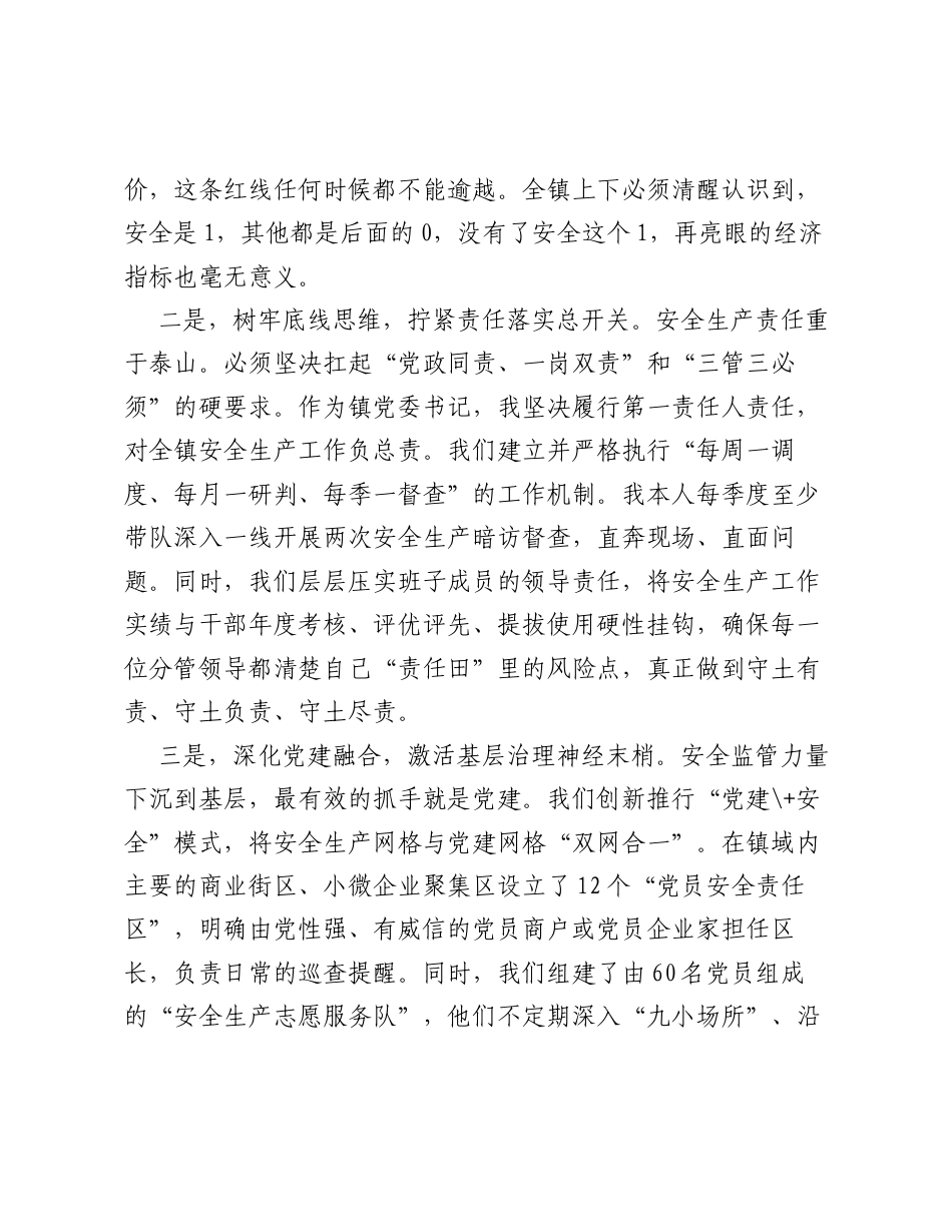 XX镇党委书记关于以高水平安全保障高质量发展的研讨发言材料.docx_第2页