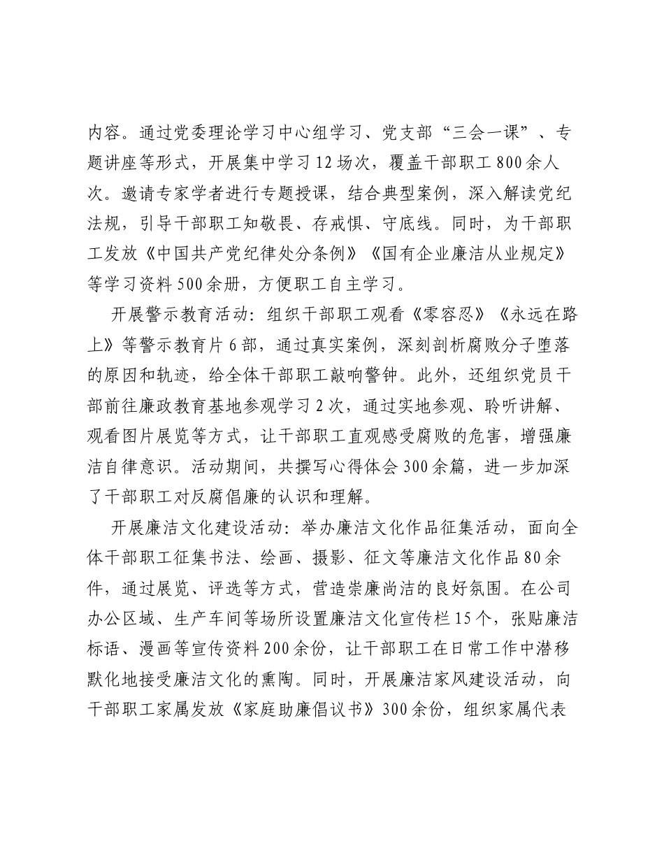 国企反腐倡廉宣传教育月总结.docx_第2页