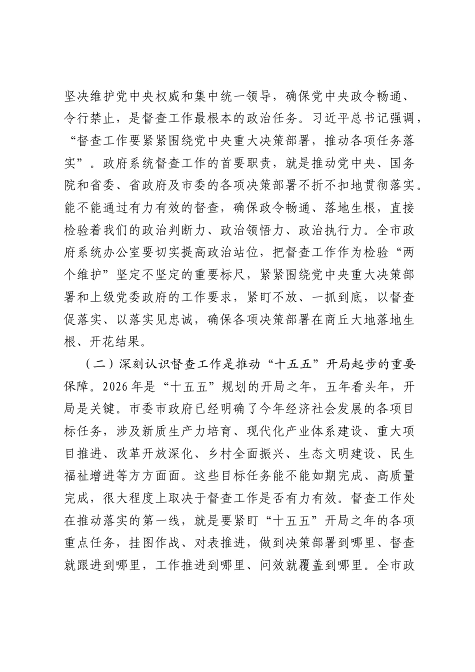 在全市政府系统督查工作会议上的讲话.docx_第2页
