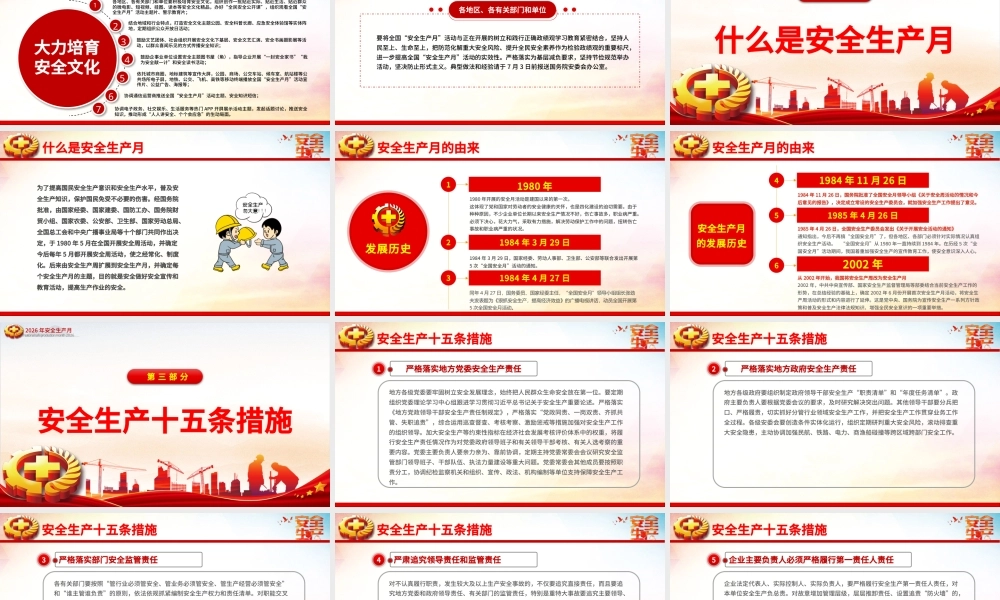 2026年全国安全生产月PPT课件（带讲稿）：人人讲安全个个会应急排查整治风险隐患.pptx