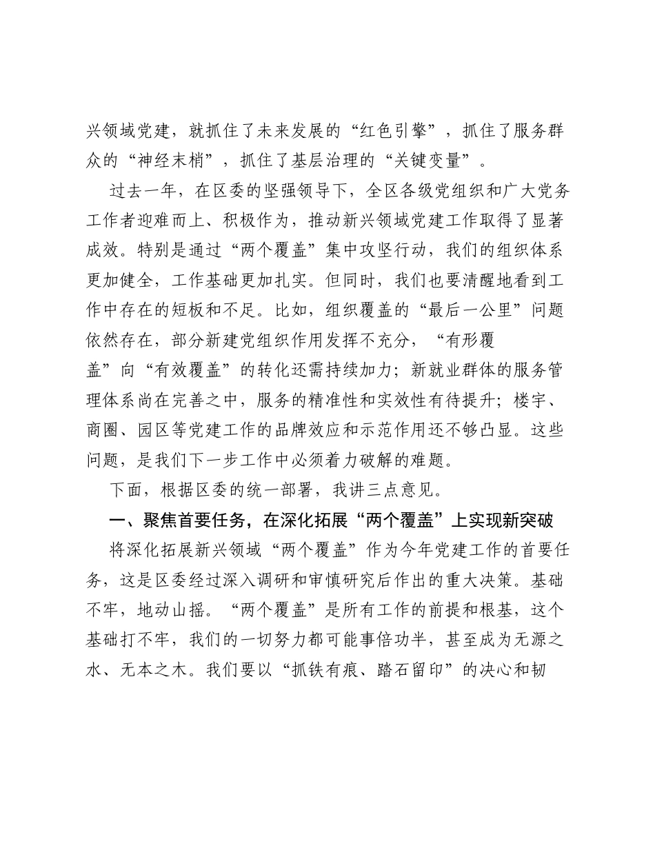 在全区新兴领域党建重点任务工作推进会上的讲话.docx_第2页