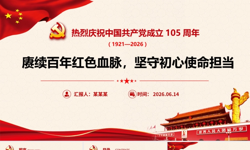 2026年七一专题党课：赓续百年红色血脉，践行正确政绩观.pptx