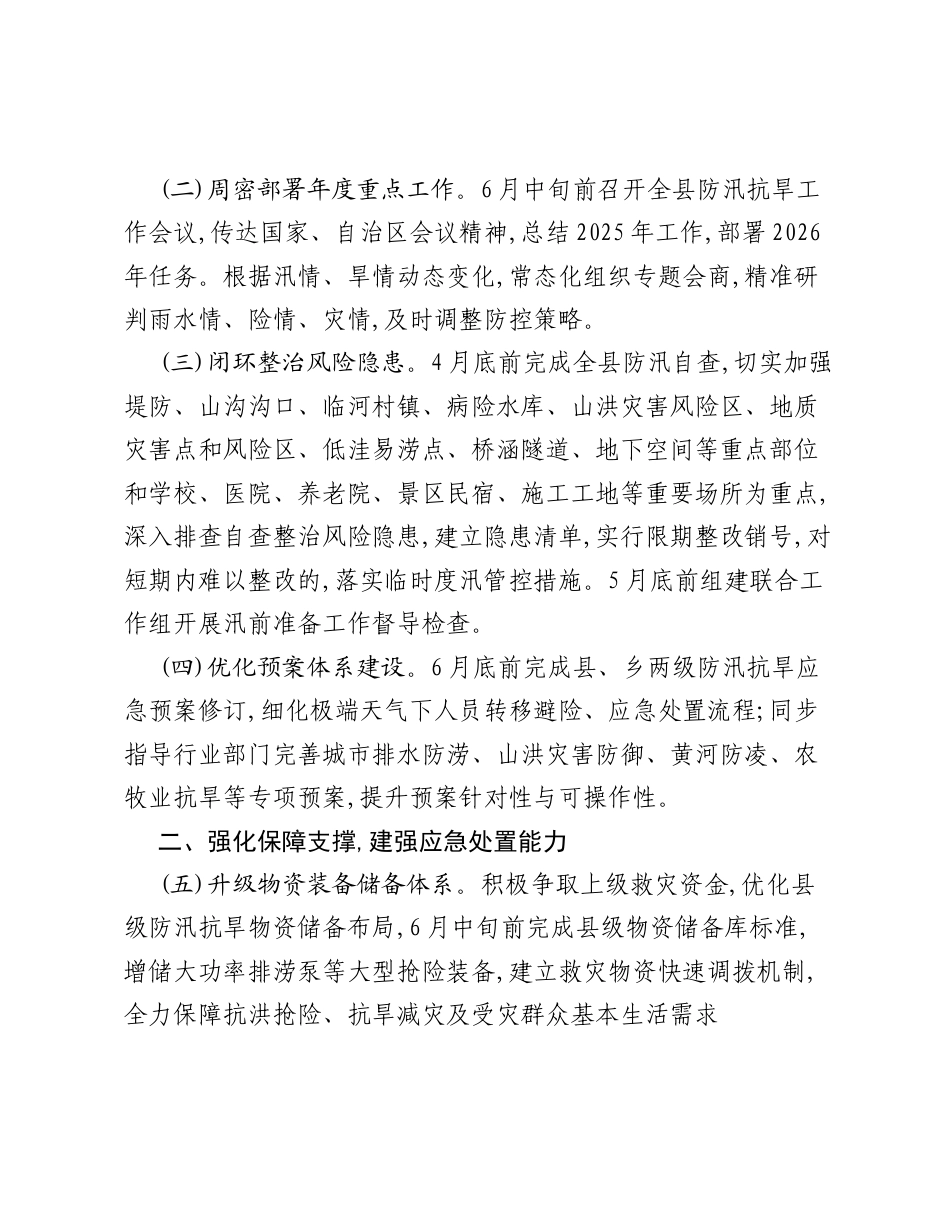 XX县防汛抗旱指挥部2026年工作要点.docx_第2页