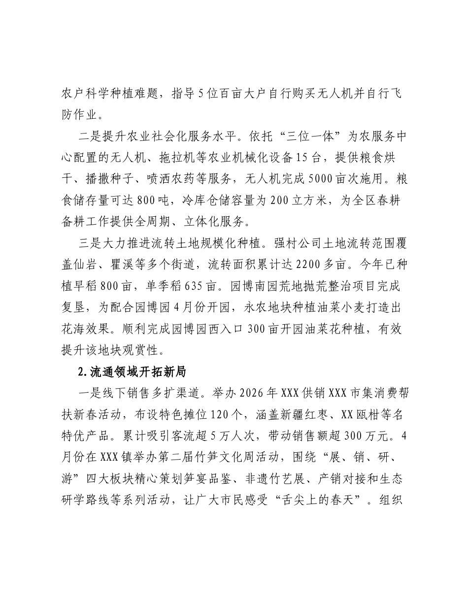 XX区供销合作社2026年上半年工作总结和下半年工作思路.docx_第2页